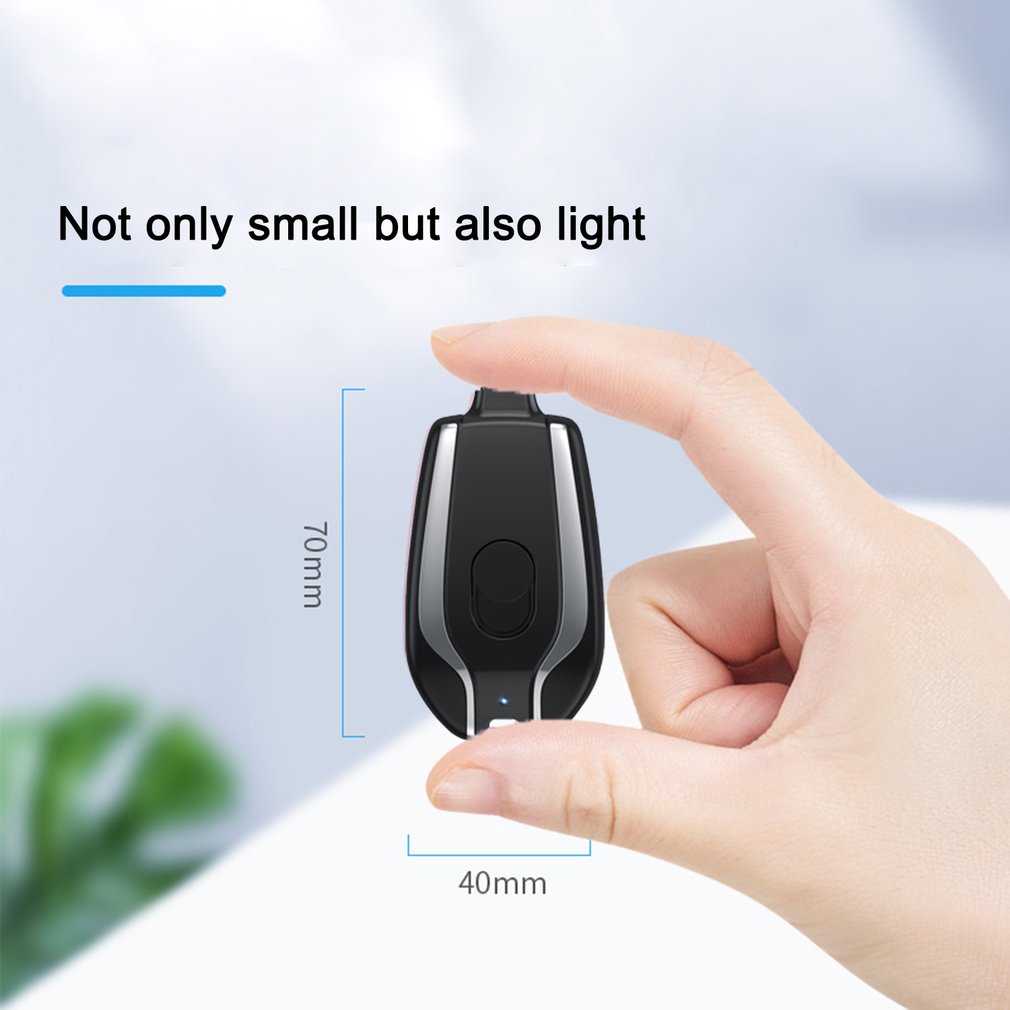 1500mAh Mini Emergency Keychain Charger - Fast Charging Power Bank