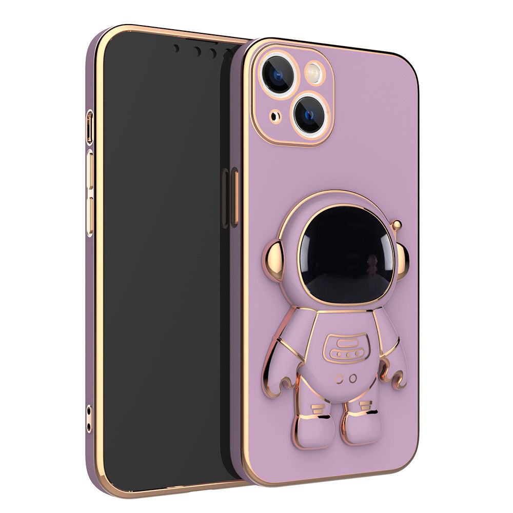 3D Astronaut Phone Case with Anti-Drop Electroplating Bracket