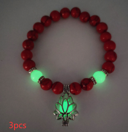 Luminous Lotus Natural Stone Bracelet: Embrace the Glow