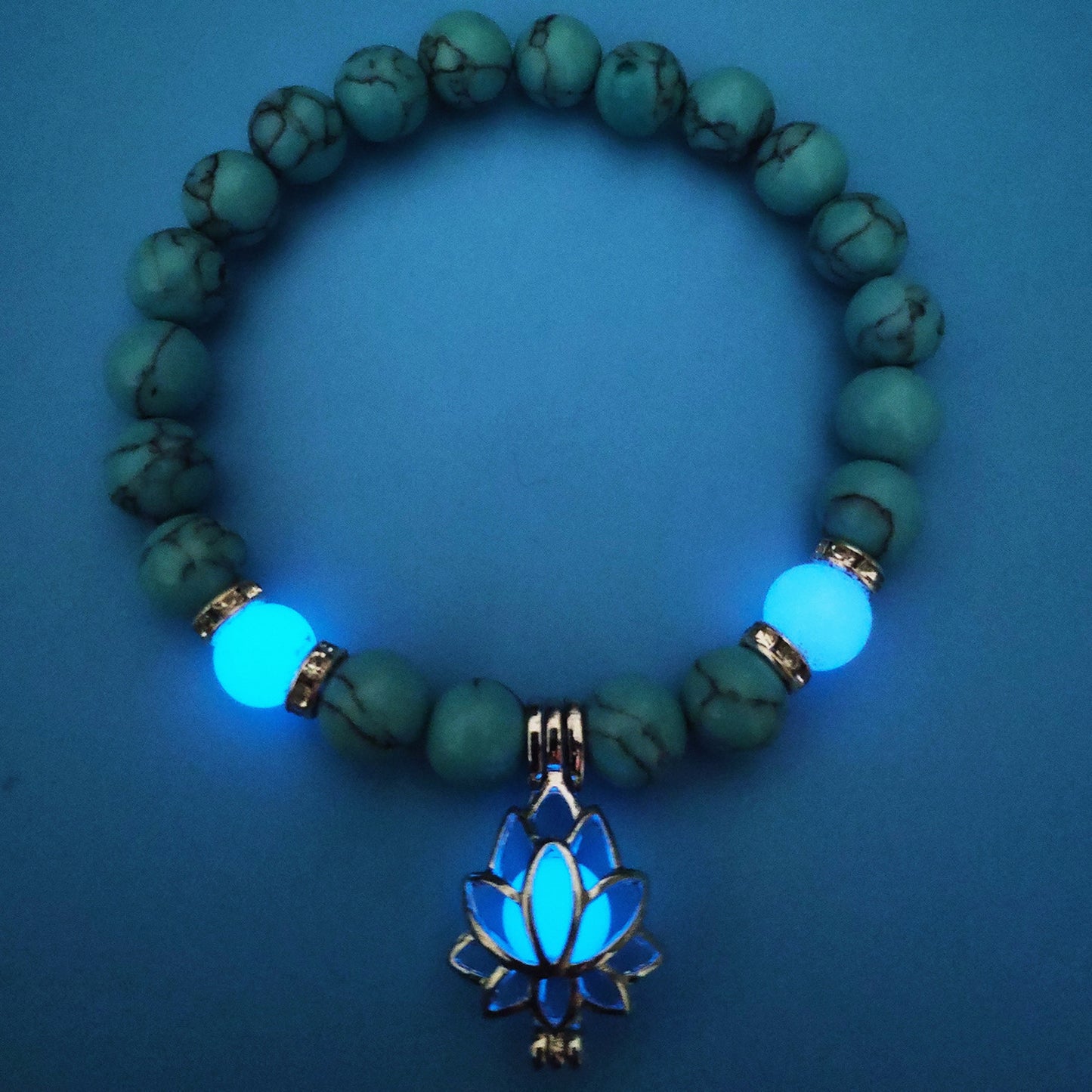 Luminous Lotus Natural Stone Bracelet: Embrace the Glow