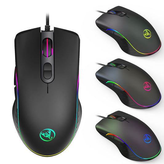 Glowing Gaming Mouse: Wired Precision for Gamers