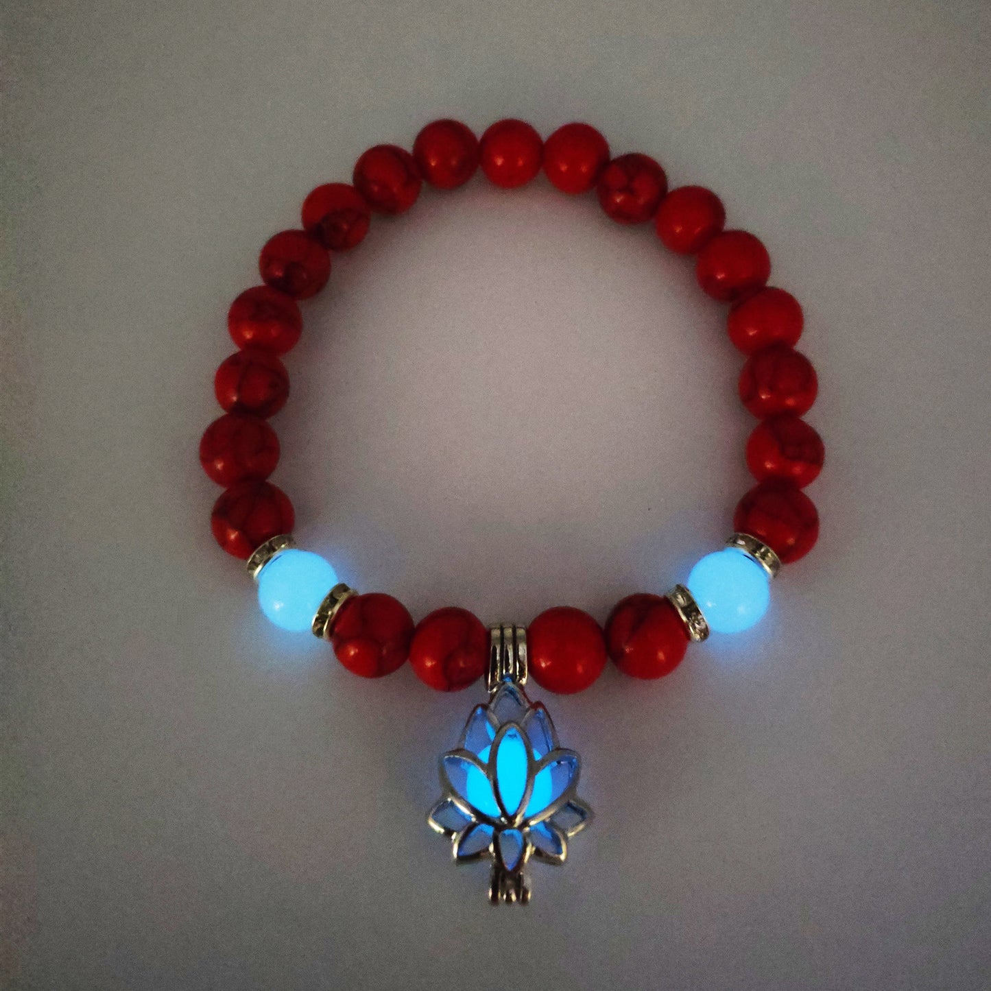 Luminous Lotus Natural Stone Bracelet: Embrace the Glow