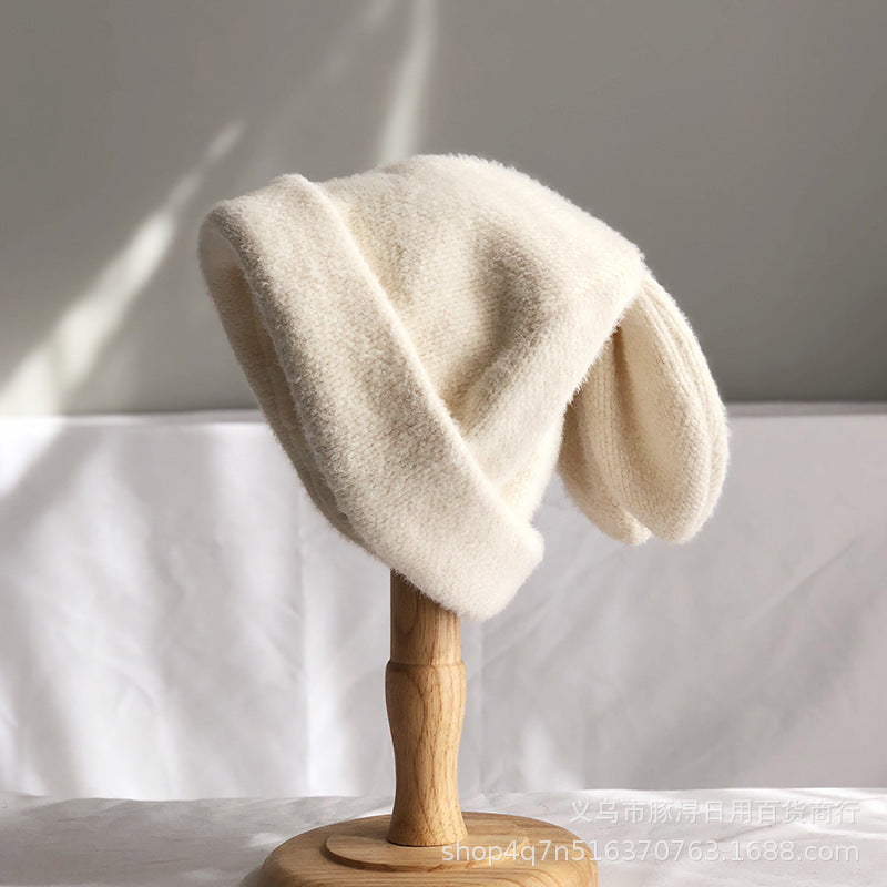 Charming Draping Rabbit Ears Wool Hat