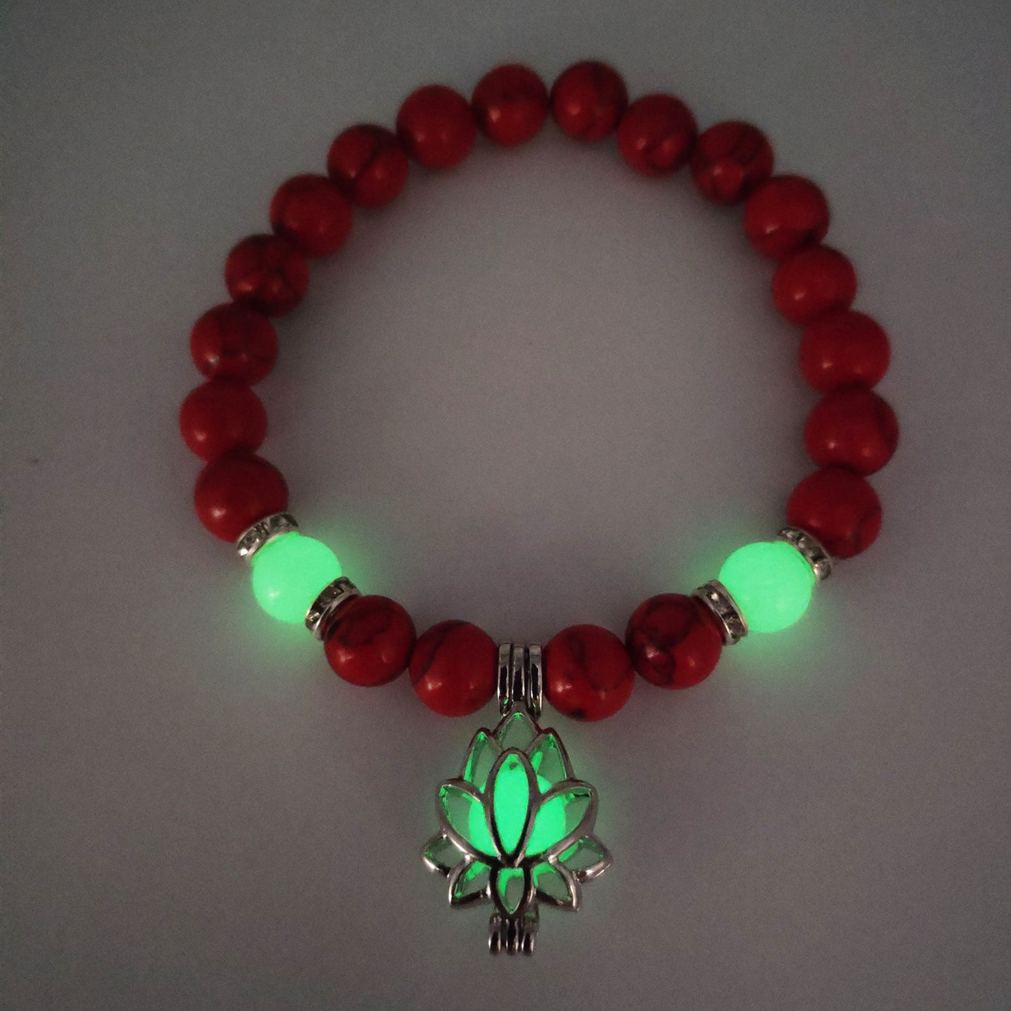 Luminous Lotus Natural Stone Bracelet: Embrace the Glow