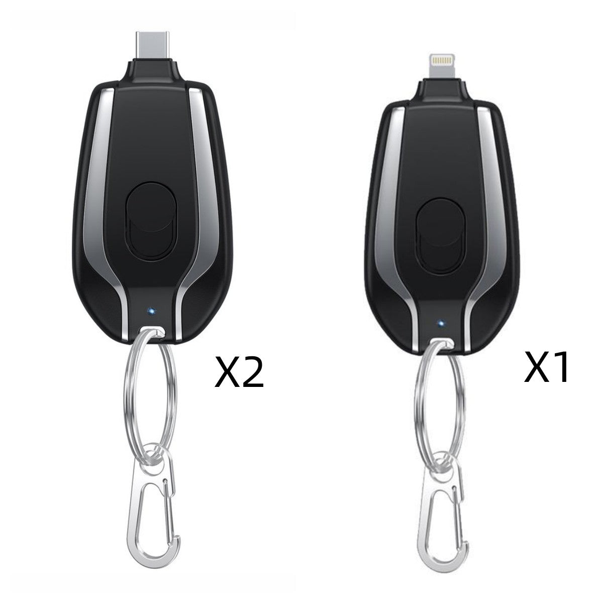 1500mAh Mini Emergency Keychain Charger - Fast Charging Power Bank