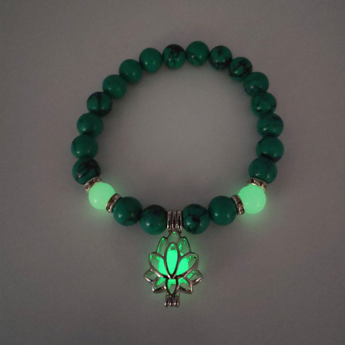 Luminous Lotus Natural Stone Bracelet: Embrace the Glow