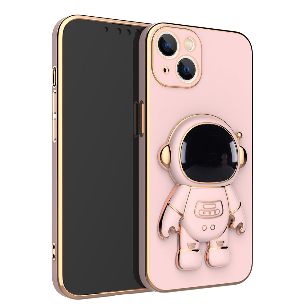 3D Astronaut Phone Case with Anti-Drop Electroplating Bracket