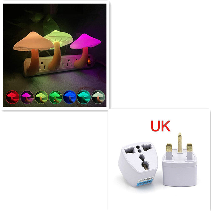 Mushroom Wall Socket Lamp: Cozy LED Night Light