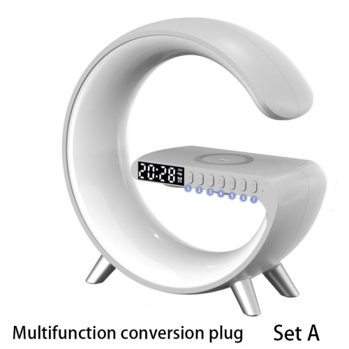 Intelligent G-Shaped LED Lamp - Bluetooth Speaker and Wireless Charger