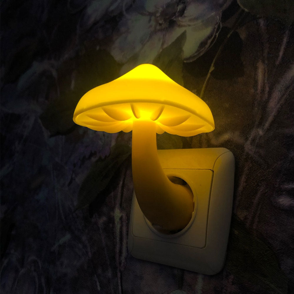 Mushroom Wall Socket Lamp: Cozy LED Night Light