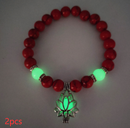 Luminous Lotus Natural Stone Bracelet: Embrace the Glow