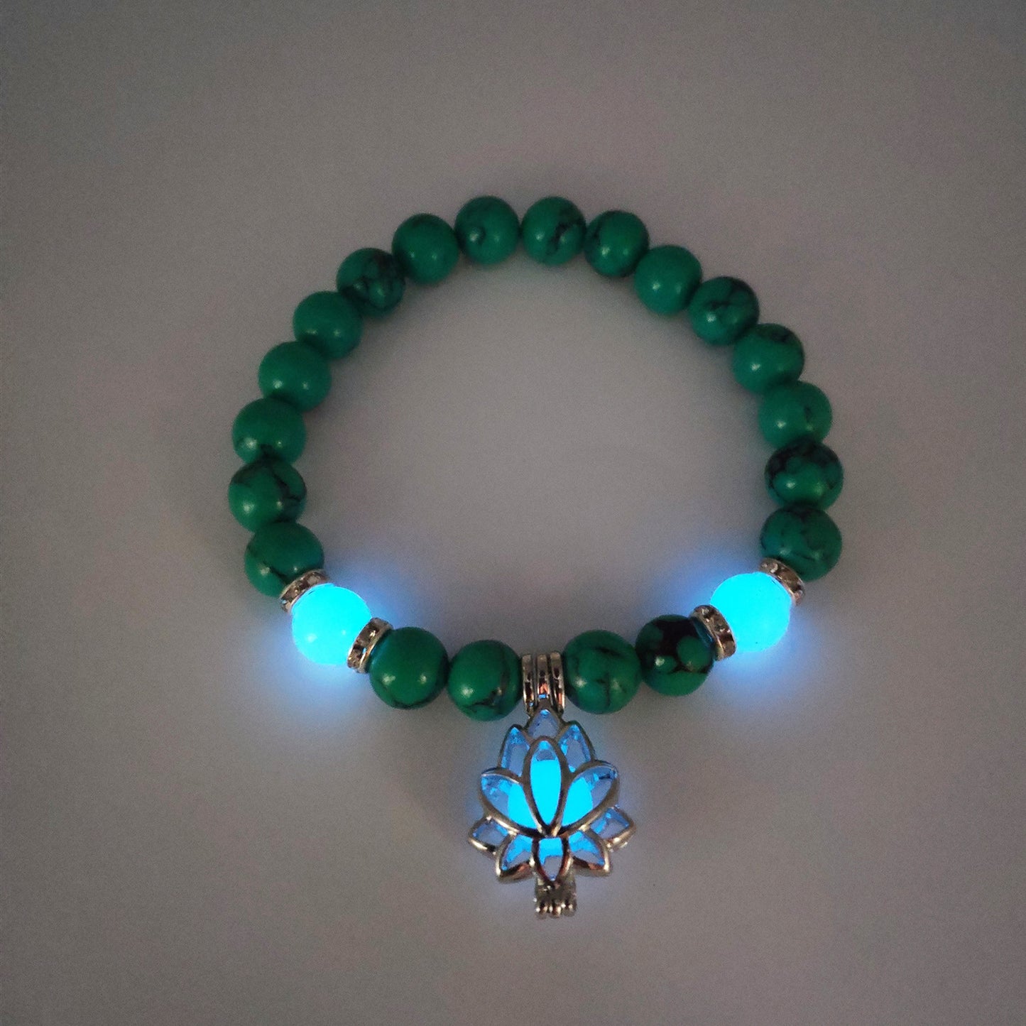 Luminous Lotus Natural Stone Bracelet: Embrace the Glow