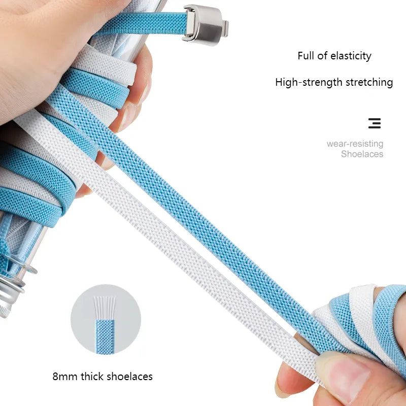 No Tie Elastic Shoelaces - 8MM 2023 Edition