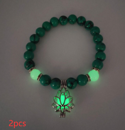 Luminous Lotus Natural Stone Bracelet: Embrace the Glow