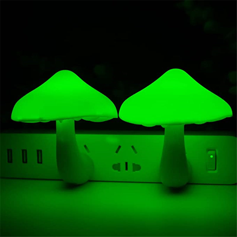 Mushroom Wall Socket Lamp: Cozy LED Night Light