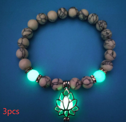 Luminous Lotus Natural Stone Bracelet: Embrace the Glow