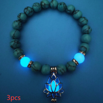 Luminous Lotus Natural Stone Bracelet: Embrace the Glow