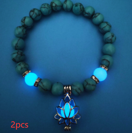 Luminous Lotus Natural Stone Bracelet: Embrace the Glow