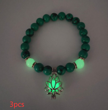 Luminous Lotus Natural Stone Bracelet: Embrace the Glow