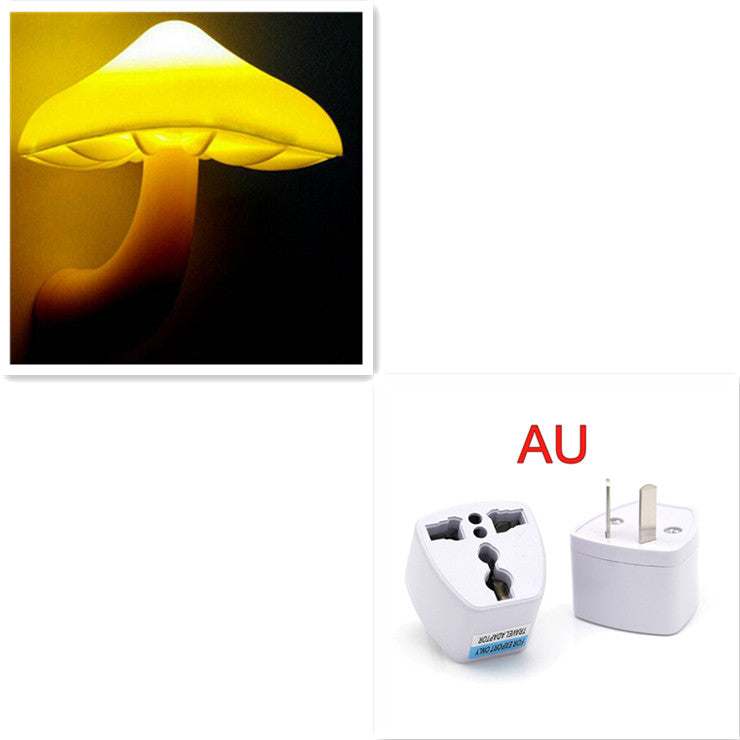 Mushroom Wall Socket Lamp: Cozy LED Night Light