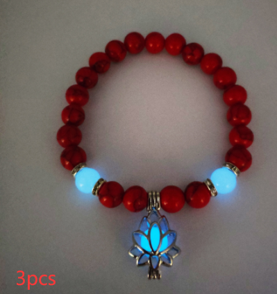 Luminous Lotus Natural Stone Bracelet: Embrace the Glow