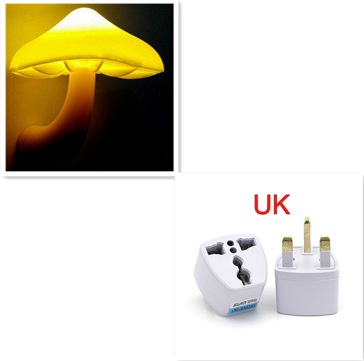 Mushroom Wall Socket Lamp: Cozy LED Night Light